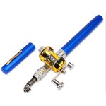 Mini canne a p�che t�lescopique pliable en forme de stylo, portable, pour l'ext�rieur, rivi�re, lac, ...
