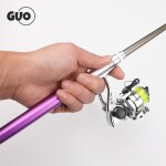 Mini canne a pêche télescopique de poche portable avec moulinet, pliable, en forme de stylo, pour rivière, ... Mini canne a pêche télescopique de poche portable avec moulinet, pliable, en forme de stylo, pour rivière, ...