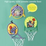 Mini cerceau de basket portable drle, kit de jouets d'intrieur, en plastique, pour panneau arrire, ...