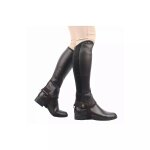 Mini - chaps fille weatherbeeta saxon equileather s femme noir