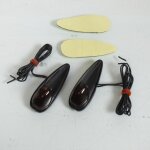 Mini clignotant goute d'eau noir orange fum� led auto pour moto scooter feu d�coratif