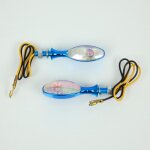 Mini clignotant led 12v aluminium oblong chromé bleu vicma pour moto 6164 neuf Mini clignotant led 12v aluminium oblong chromé bleu vicma pour moto 6164 neuf