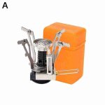 Mini four int�gr� pour camping en plein air, 1 pi�ce, fourneau pliable portable, br�leur de four pique ...