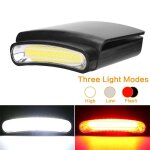 Mini lampe frontale a led cob, stroboscope rouge, lumire d'urgence, casquette de camping, mains libres ...