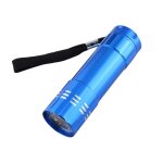 Mini lampe de poche noire a 9 led en aluminium, impermable, ultra violet, torche, outil d'clairage ...