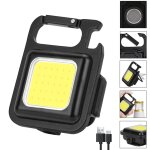 Mini lampe de poche portable a led cob, rechargeable par usb, porte - cl�s, pour le travail, le camping, ...