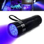 Mini lampe de poche ultraviolette a 9 led, torche impermable en aluminium, outil d'clairage tactique ...