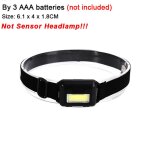 Mini lampe de sauna a led avec dtecteur de mouvement corporel, lampe frontale etanche, aste par usb, ...