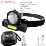 Mini lanterne portable rechargeable par usb led, lampe frontale + 1 batterie 18650 int�gr�e, id�ale pour ...
