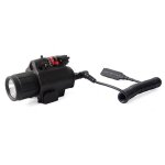 Mini laser a point rouge puissant, porte de vise 200 lm, lampe de poche led + vise laser pour fusil ...