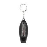 Mini outil de survie noir 4 en 1, thermomtre, sifflet, boussole, extrieur, camping, randonne