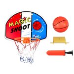 Mini panier de basket - ball avec 1 ballon et 1 pompe gonflable pour enfants, jeu drle, panneau arrire ...