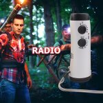 Mini radio d'urgence portable am / fm, multifonction, pour l'extérieur, avec lampe de poche a manivelle, ... Mini radio d'urgence portable am / fm, multifonction, pour l'extérieur, avec lampe de poche a manivelle, ...