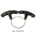 Mini scie a cha�ne manuelle, coupe - fil en acier inoxydable, outil manuel de survie d'urgence, camping ...