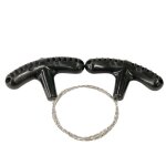 Mini scie a cha�ne avec poign�e en plastique, outils manuels de survie d'urgence, scie a fil en acier ...