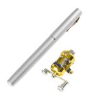Mini stylo de poche t�lescopique portable, roue en alliage d'aluminium, canne a p�che spinning ultral�g�re ...