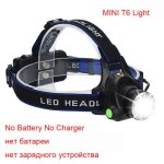 Mini t6 lumi�re - lampe frontale de plong�e sous - marine d2 a 200m, xm - l2 led, torche etanche ipx8, ...