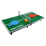 Mini table de ping pong 62 x 30, 5 x 7 cm avec 2 raquettes, 1 balle et un filet tennis de table de bureau ... Mini table de ping pong 62 x 30, 5 x 7 cm avec 2 raquettes, 1 balle et un filet tennis de table de bureau ...