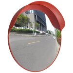 Miroir de trafic convexe plastique orange 60 cm