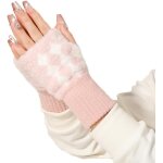 Mitaines demi doigts femme, gants en tricots sans doigts, mitaines courts hiver et automne, moufle a ...