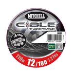 Mitchell - tresse grise - 8 brins - 110 m - 15 / 100 Mitchell - tresse grise - 8 brins - 110 m - 15 / 100