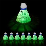 Mixte relaxdays volant lumineux set de 8 balle badminton led hxd 5 x 6 cm int rieur et ext rie, blanc ...