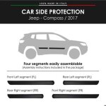 Modanature laterali pour jeep avec biadesivo 3m, compass