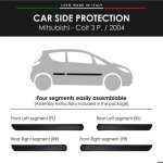 Modanature laterali pour mitsubishi avec biadesivo 3m, colt 3p.