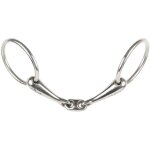Mors 2 anneaux pour cheval double brisure harry's horse 16 mm 13 cm mixte argent�
