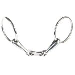 Mors 2 anneaux pour cheval double brisure harry's horse flat link 16 mm 13, 5 cm mixte argent�