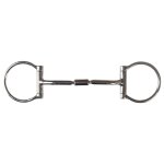 Mors 2 anneaux pour cheval double joint avec rouleau horka