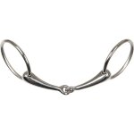 Mors 2 anneaux pour cheval l�ger simple brisure harry's horse 12, 5 cm mixte argent�