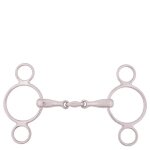 Mors 3 anneaux pour cheval r�glable simple brisure inox br equitation 13, 5 cm mixte bronze