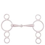 Mors 4 anneaux pour cheval r�glable simple brisure inox br equitation 13, 5 cm mixte bronze