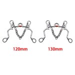 Mors de cheval en acier inoxydable, bouche en cuivre avec crochets de bordure, chaîne pour cavalier Mors de cheval en acier inoxydable, bouche en cuivre avec crochets de bordure, chaîne pour cavalier