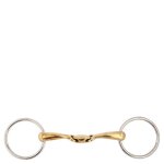 Mors double brisures pour cheval br equitation soft contact 13, 5 cm mixte bronze