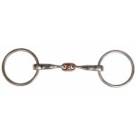 Mors double brisure pour cheval avec maillon central en cuivre karlslund 11, 5 cm mixte argent�