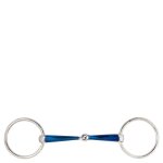 Mors simple pour cheval incurv� br equitation sweet iron 12, 5 cm mixte bleu
