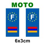 Motocollant plaque immatriculation moto drapeau armenie
