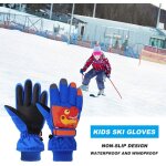 Moufles de ski fille garon gants chaud hiver moufles coupe - vent respirant snowboard pour vlo equitation ...
