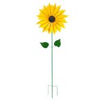 Moulin a vent rotatif en fer forg avec piquet, fleur de tournesol en mtal, dcoration de paysage de ...