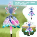 Moulin a vent tutu ferique innovant, dcoration de jardin de vacances, ange, tige a rglage fin, spinner ...