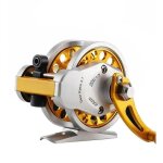 Moulinet, 5 - droite - - moulinet de p�che la mouche enti�rement en m�tal, avec c�ble automatique, 4 ...