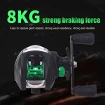 Moulinet de pche avec ratio d'engrenage de 7. 2 / 1, 8kg de puissance de frein max, ligne mtallique, ...