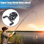 Moulinet de pche baitcasting haute vitesse, ratio d'engrenage en eau sale, frein max 8kg, bobine en ...