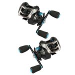 Moulinet de p�che baitcasting, ratio de vitesse 7. 2 / 1, avec roulement, cadre en aluminium, accessoires ...