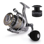 Moulinet de p�che baitcasting r�glable haute vitesse, syst�me de freinage facile, portable en plein air, ...