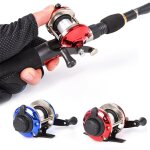 Moulinet de pche casting en mtal, mini moulinet de pche sur glace d'hiver, double bascule, poigne ...