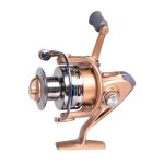 Moulinet de p�che fixe en alliage d'aluminium, couleur champagne or, ratio de 5. 2:1, roulements en acier, ...