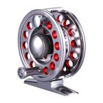 Moulinet de p�che enti�rement en m�tal, 2 + 1bb, en alliage d'aluminium, sur glace, a mouche arri�re, ...